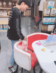 在美容店超乖巧，可一看到主人霎时翻脸：剪我毛的，劳资忍你很久了！-4.gif