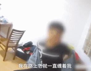 呆萌金毛尾随进家，怕狗小伙躲在窗台哭到崩溃......-3.gif