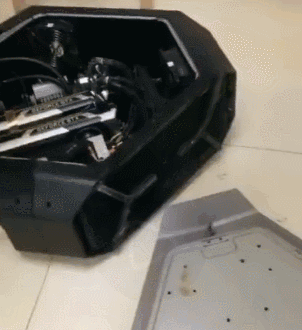 二哈老毛病又范了，气的主人现场磨刀，二哈赶紧按住主人的手！-4.gif