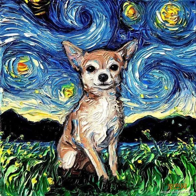 当狗狗遇到梵高，这群星空下的狗砸，也太梦幻了吧！-6.jpeg